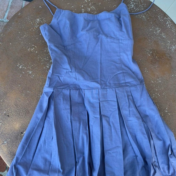 NWOT sabo lilac preppy pleated mini dress sz xs - Picture 6 of 7